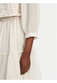 Pinko - PINKO Sukienka codzienna Frank 105251 A2MI Écru Regular Fit. Okazja: na co dzień. Materiał: bawełna. Typ sukienki: proste. Styl: casual #3