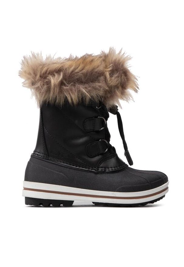 CMP Śniegowce Kids Anthilian Snow Boot Wp 30Q4594 Czarny. Kolor: czarny. Materiał: skóra