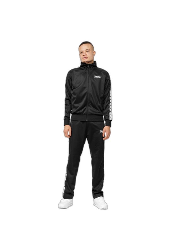 Dres Lonsdale Wyberton. Kolor: czarny. Materiał: dresówka. Wzór: aplikacja