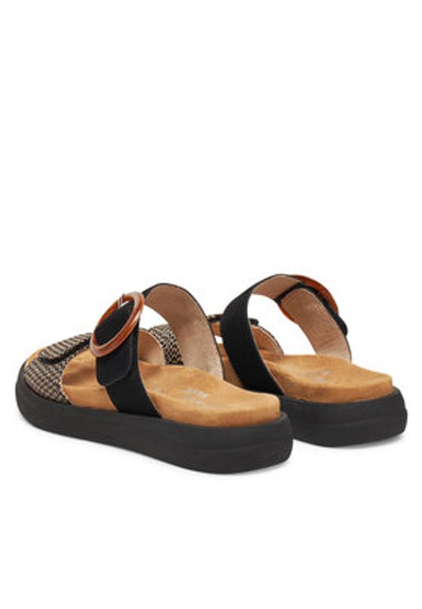 Remonte Klapki D2N51-03 Czarny. Kolor: czarny. Materiał: materiał