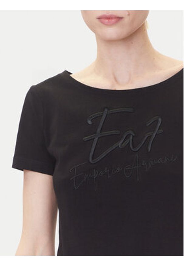 EA7 Emporio Armani T-Shirt 7W000184 AF10373 UC001 Czarny Regular Fit. Kolor: czarny. Materiał: bawełna