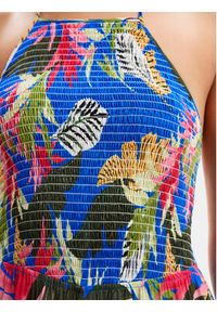 Desigual Kombinezon Tropical Party 24SWMW22 Kolorowy Regular Fit. Materiał: wiskoza. Wzór: kolorowy