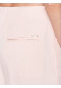 BOSS - Boss Spodnie materiałowe 50487869 Różowy Regular Fit. Kolor: różowy. Materiał: materiał, len, wiskoza #4