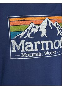 Marmot T-Shirt MMW Gradient M14823 Niebieski Regular Fit. Kolor: niebieski. Materiał: bawełna, syntetyk. Wzór: gradientowy