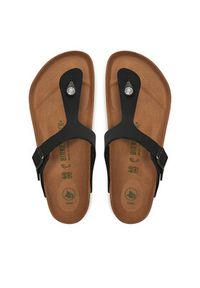 Birkenstock Japonki Gizeh 1020380 Czarny. Kolor: czarny. Materiał: skóra #4