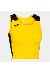 Tank top do biegania damski Joma Record II Crop top. Kolor: wielokolorowy, żółty, czarny. Sport: bieganie #1