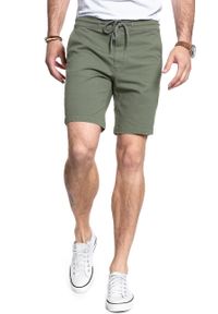 Lee - SPODENKI LEE DRAWSTRING SHORT LICHEN GREEN L73ULB82. Materiał: materiał