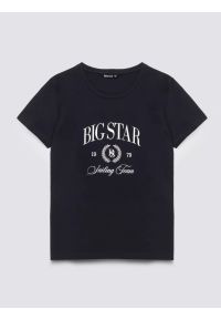 Big-Star - Koszulka damska z kontrastowym nadrukiem czarna Ratta 906. Kolor: czarny. Materiał: dzianina. Wzór: nadruk. Styl: elegancki, klasyczny #2