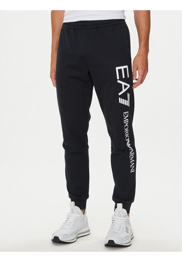 EA7 Emporio Armani Spodnie dresowe 8NPPC3 PJ05Z 0544 Granatowy Slim Fit. Kolor: niebieski. Materiał: bawełna