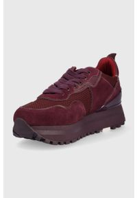 Liu Jo sneakersy Maxi Wonder 52 kolor fioletowy. Nosek buta: okrągły. Zapięcie: sznurówki. Kolor: fioletowy. Materiał: guma. Obcas: na platformie