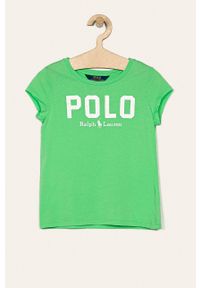 Polo Ralph Lauren - T-shirt dziecięcy 128-176 cm. Okazja: na co dzień. Typ kołnierza: polo. Kolor: zielony. Materiał: bawełna, materiał, dzianina. Wzór: nadruk. Styl: casual #1