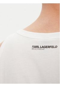 Karl Lagerfeld - KARL LAGERFELD Tank top A1M46069 Biały Regular Fit. Typ kołnierza: dekolt w karo. Kolor: biały. Materiał: bawełna #5