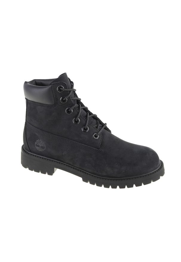 Trapery chłopięce, Timberland Premium 6 IN WP Boot Jr. Kolor: wielokolorowy, czarny. Materiał: skóra, syntetyk. Sport: turystyka piesza