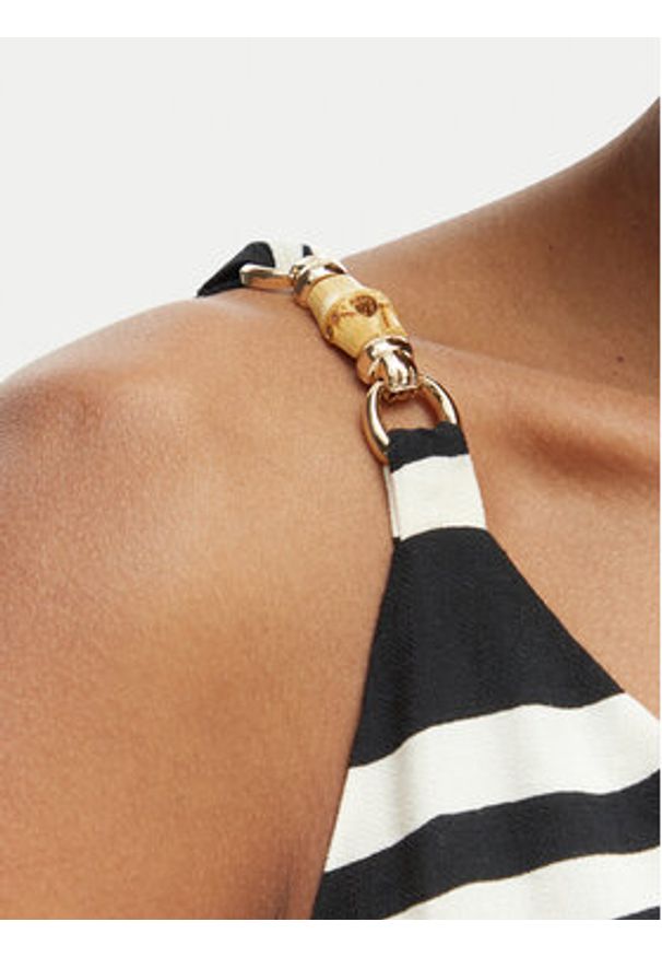 Iconique Sukienka letnia Cote D'Azur IC26-109 Czarny Relaxed Fit. Kolor: czarny. Materiał: wiskoza. Sezon: lato