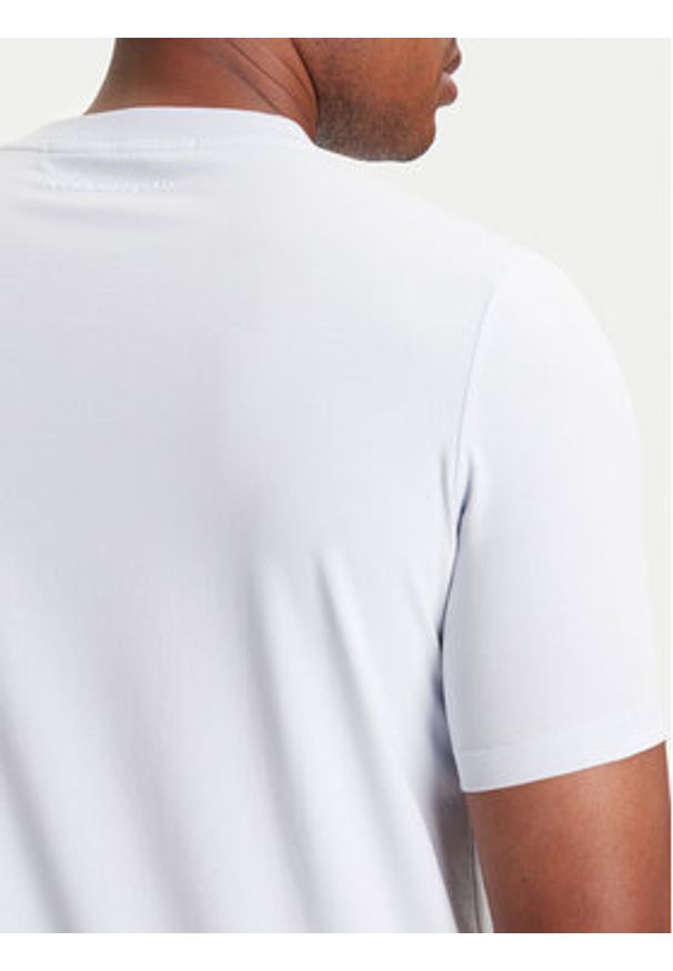 Karl Lagerfeld - KARL LAGERFELD T-Shirt 755750 553221 Turkusowy Regular Fit. Typ kołnierza: dekolt w karo. Kolor: turkusowy. Materiał: bawełna