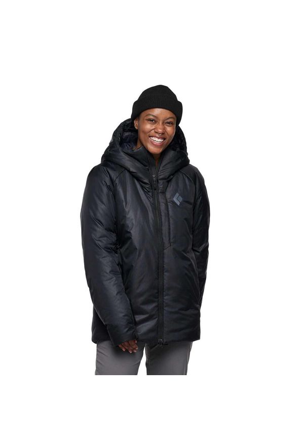 Parka dla kobiet Black Diamond Belay. Kolor: czarny. Sezon: zima
