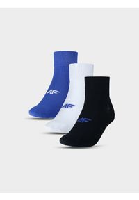 4f - 4F Skarpetki casual za kostkę (3-pack) męskie - multikolor 35-38. Kolor: wielokolorowy. Materiał: włókno, materiał, poliamid, bawełna