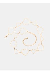 Sinsay - Ozdobny metalowy pasek łańcuszkowy z motywem serca - złoty. Kolor: złoty #1