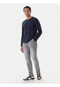 Emporio Armani Underwear Longsleeve EM000382 AF10800 UB102 Granatowy Slim Fit. Kolor: niebieski. Materiał: bawełna. Długość rękawa: długi rękaw #3