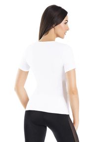 TEYLI - Koszulka T-shirt bawełniana Teyli Deko-V. Kolor: biały. Materiał: bawełna, elastan. Sport: fitness