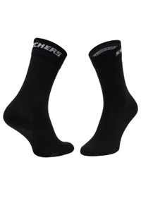 skechers - Skarpetki sportowe damskie 3PPK Mesh Ventilation Socks. Kolor: czarny. Materiał: bawełna, poliamid, elastan
