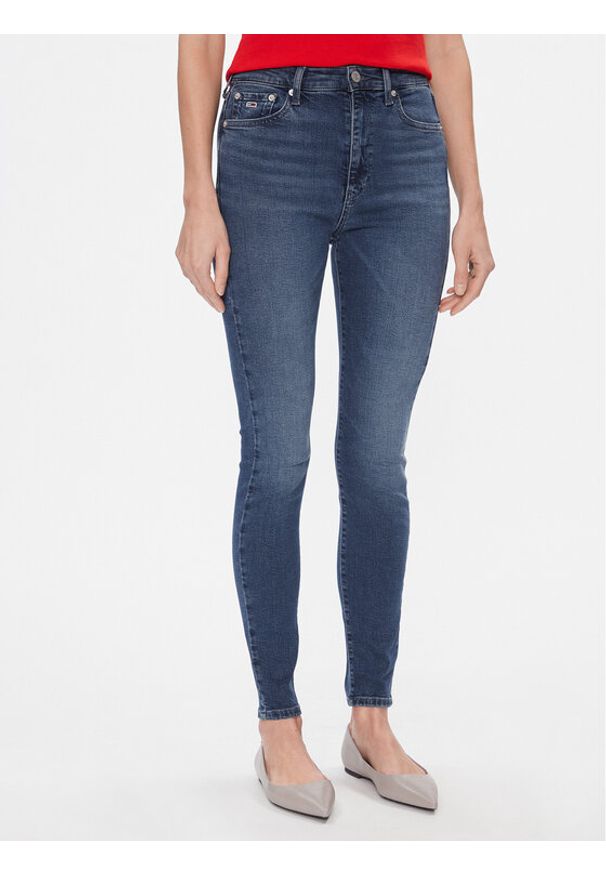 Tommy Jeans Jeansy Sylvia DW0DW17153 Granatowy Skinny Fit. Kolor: niebieski