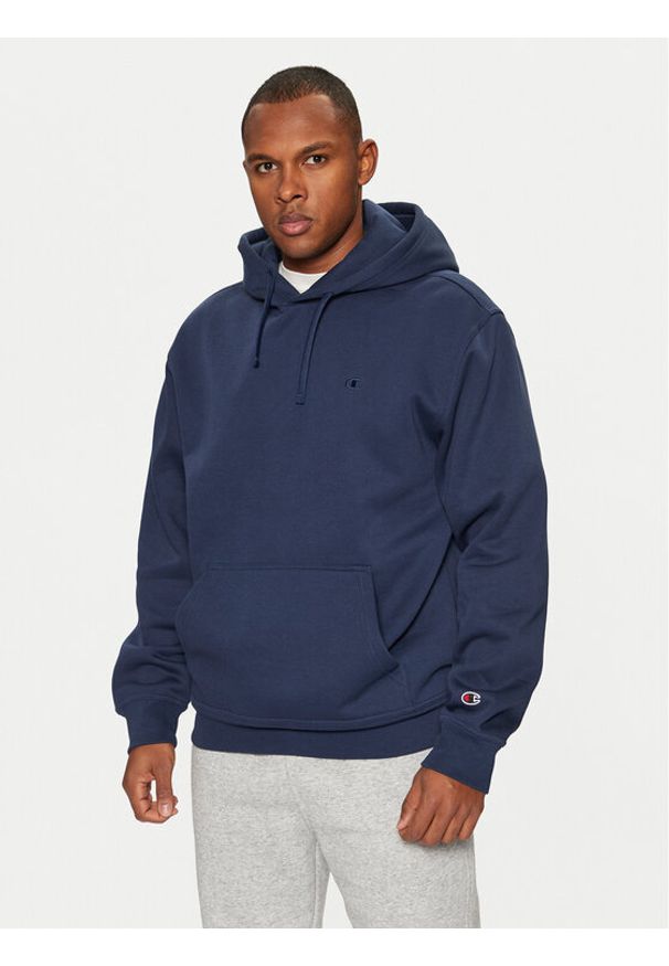Champion Bluza 220274 Granatowy Relaxed Fit. Kolor: niebieski. Materiał: syntetyk, bawełna