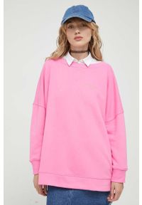 Femi Stories bluza Ria damska kolor różowy gładka. Kolor: różowy. Materiał: materiał, dzianina. Wzór: gładki. Styl: klasyczny #4