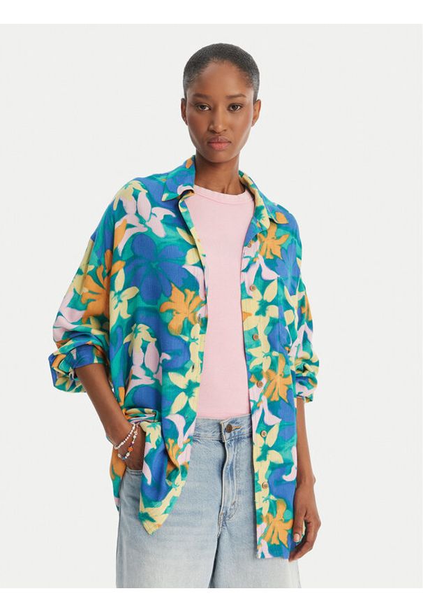 Billabong Koszula Summer Love EBJX603004 Niebieski Oversize. Kolor: niebieski. Materiał: wiskoza