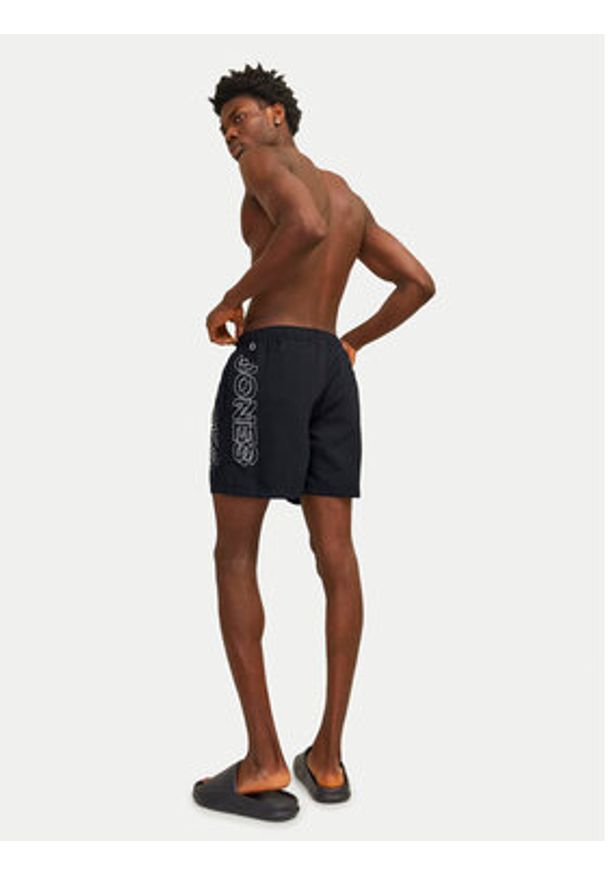 Jack & Jones - Jack&Jones Szorty kąpielowe Fiji 12253118 Czarny Regular Fit. Kolor: czarny. Materiał: syntetyk