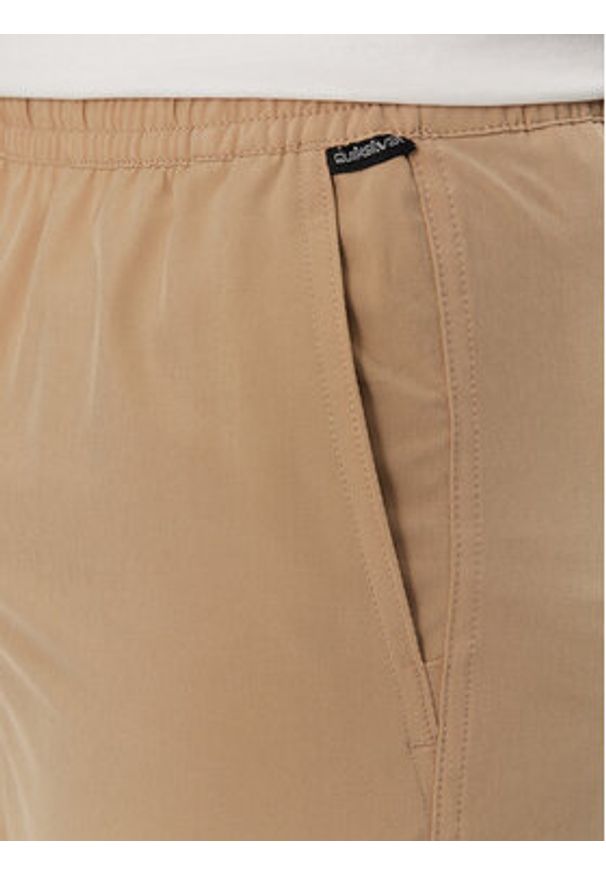 Quiksilver Szorty kąpielowe Taxer Amphibian 18" EQYHY03883 Beżowy Regular Fit. Kolor: beżowy. Materiał: syntetyk