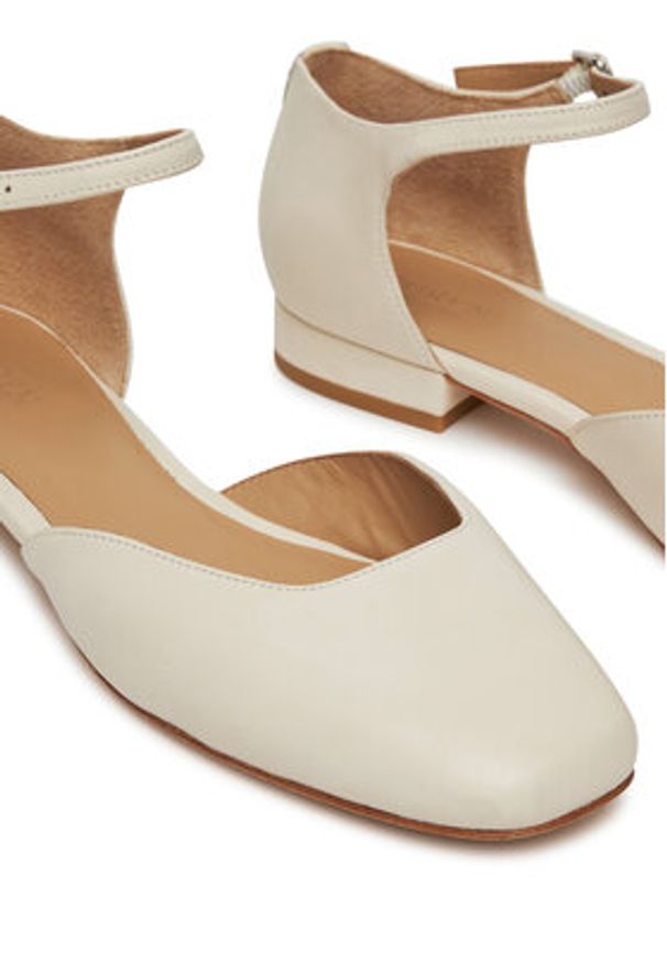 Lauren Ralph Lauren - LAUREN RALPH LAUREN Półbuty Emellie 802966877002 Biały. Kolor: biały. Materiał: skóra