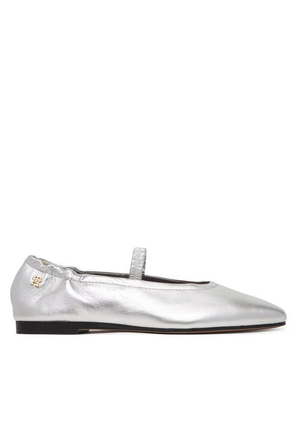 TOMMY HILFIGER - Baleriny Tommy Hilfiger. Kolor: srebrny