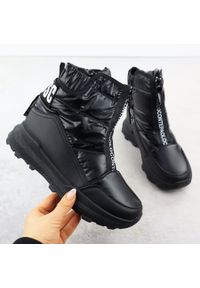 Śniegowce damskie czarne NEWS 9146. Kolor: czarny. Materiał: skóra ekologiczna #1