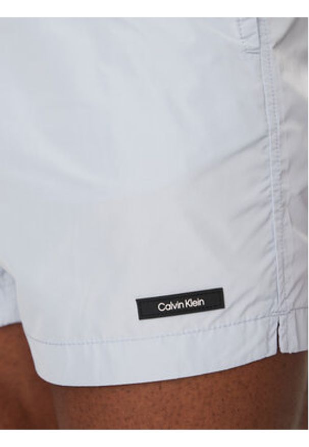 Calvin Klein Swimwear Szorty kąpielowe KM0KM01111 Niebieski Regular Fit. Kolor: niebieski. Materiał: syntetyk
