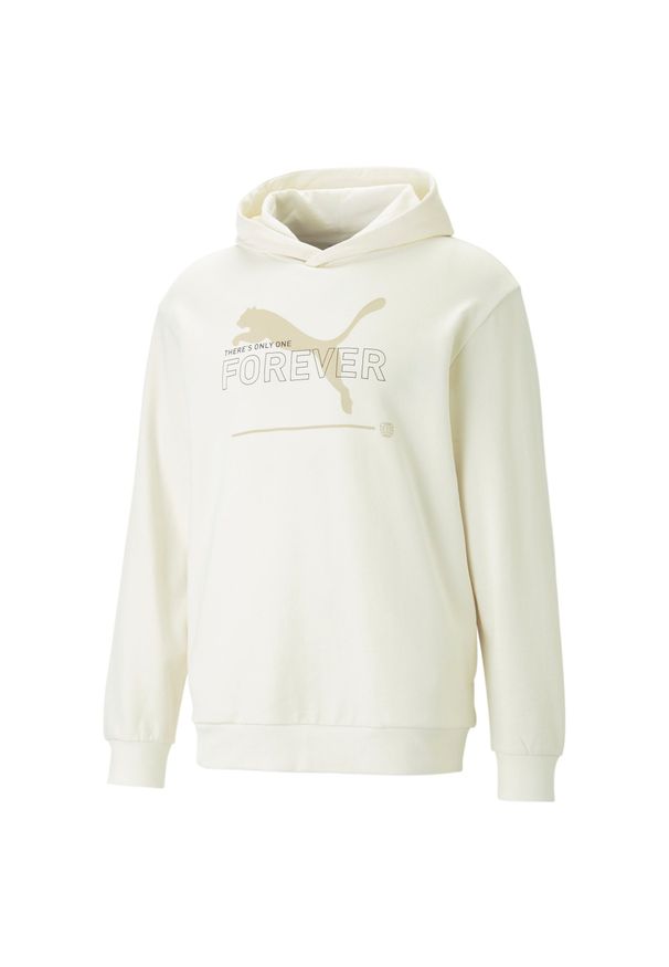 Bluza sportowa męska Puma 67329399. Typ kołnierza: kaptur. Kolor: biały. Sport: fitness