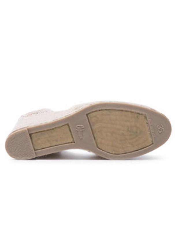 Castañer Espadryle Carina/8/001 020962-203 Beżowy. Kolor: beżowy. Materiał: materiał