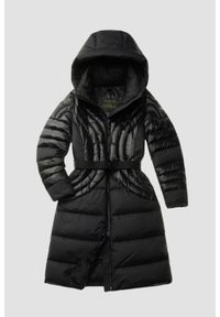 Blauer USA - BLAUER Czarny damski płaszcz Quincy Raincoat Long Jackets, Rozmiar M. Kolor: czarny. Materiał: poliamid, puch #4