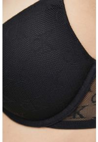 Calvin Klein Underwear biustonosz kolor czarny koronkowy gładki. Kolor: czarny. Materiał: koronka. Rodzaj stanika: biustonosz z fiszbinami. Wzór: gładki #3