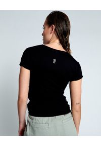 ONETEASPOON - Czarna koszulka Bower Bird. Kolor: czarny. Materiał: bawełna. Wzór: nadruk, napisy. Styl: klasyczny