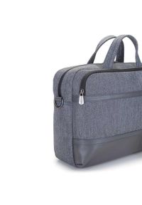 Wittchen - Męska torba na laptopa 15,6” z panelem z ekoskóry szara. Kolor: szary. Materiał: poliester. Styl: klasyczny, casual, elegancki, biznesowy #4