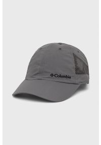 columbia - Columbia czapka kolor szary 1539331-White.Whit. Kolor: szary. Materiał: skóra #1