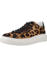 Guess - Kapcie GUESS FLTEL8 LEA12 Nadruk zwierzęcy. Kolor: wielokolorowy. Materiał: syntetyk, tkanina, skóra. Wzór: motyw zwierzęcy, nadruk. Styl: sportowy
