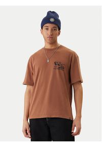 DC Shoes T-Shirt Parts Dep EDYZT04366 Brązowy Regular Fit. Kolor: brązowy. Materiał: bawełna #7