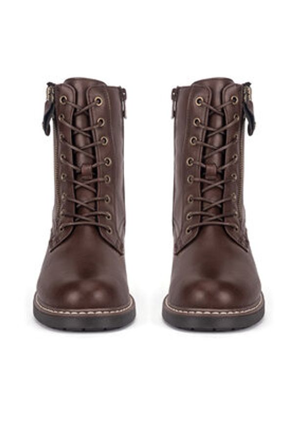 Clara Barson Trzewiki WYL3984-1 Brązowy. Kolor: brązowy. Materiał: skóra