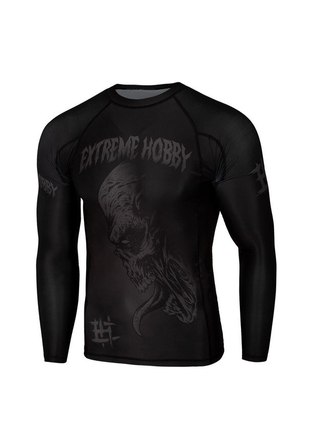 Koszulka sportowa męska Rashguard do MMA EXTREME HOBBY NIGHTMARE 2. Kolor: czarny. Materiał: elastan, poliester. Długość rękawa: krótki rękaw. Długość: krótkie. Sport: fitness