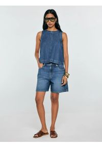 Big-Star - Bluzka damska jeansowa na ramiączkach niebieska Millana 387. Kolor: niebieski. Materiał: jeans. Długość rękawa: na ramiączkach. Styl: klasyczny #3