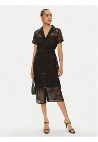 DKNY Sukienka koszulowa DD4AH552 Czarny Regular Fit. Kolor: czarny. Materiał: syntetyk. Typ sukienki: koszulowe #3