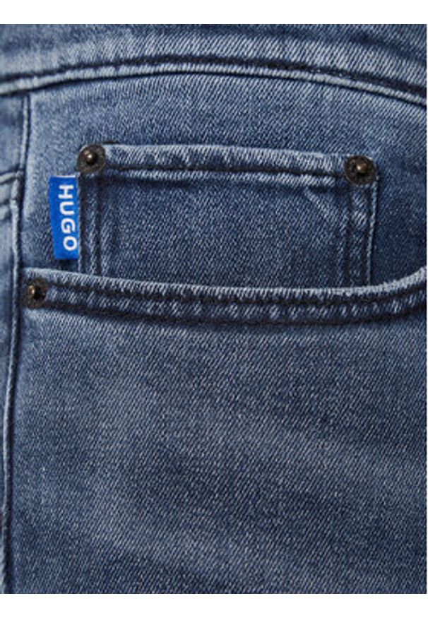 Hugo - HUGO Jeansy Zane 50541551 Granatowy Extra Slim Fit. Kolor: niebieski