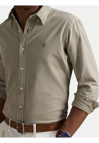 Polo Ralph Lauren Koszula 710968913001 Beżowy Custom Fit. Typ kołnierza: polo. Kolor: beżowy. Materiał: bawełna